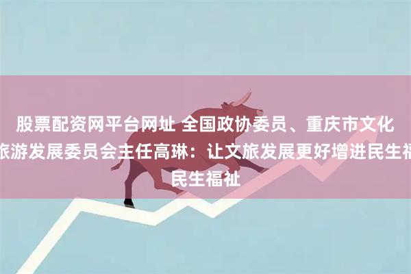 股票配资网平台网址 全国政协委员、重庆市文化和旅游发展委员会主任高琳：让文旅发展更好增进民生福祉